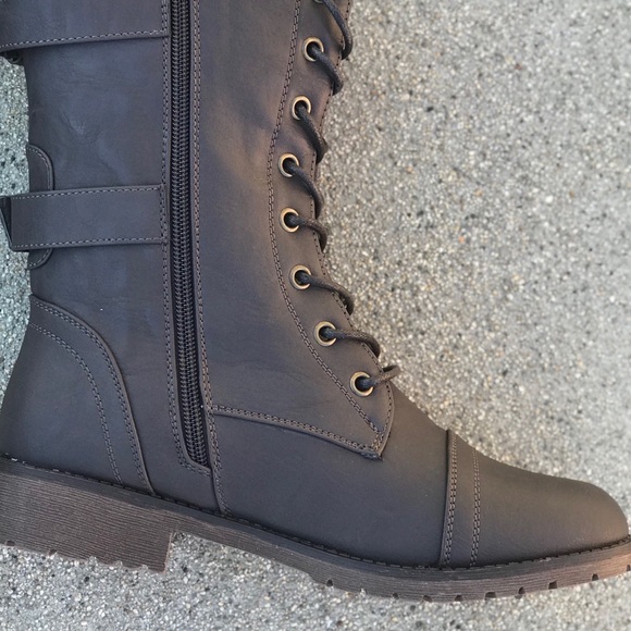 1 left! Nature Breeze Brown Military Combat Boot - Picture 6 of 7